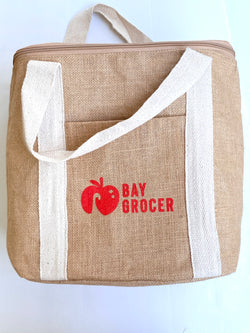 Bay Grocer hessian cooler bag