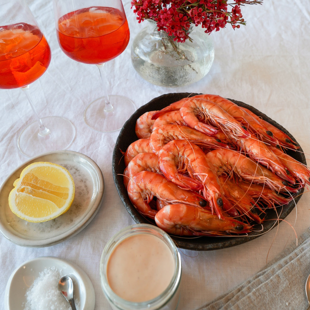 Cooked king prawns (1kg)