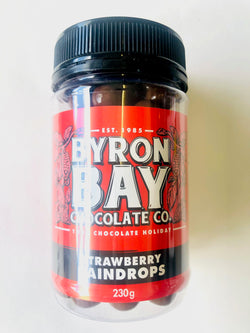 Byron Bay Chocolate Co strawberry raindrops 230g